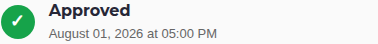 Approved estimate confirmation with date and time in HibbittsAutoPro